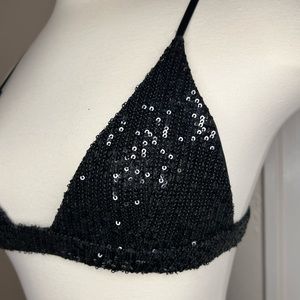 DISCO BRA IN SOLID SEQUIN medium